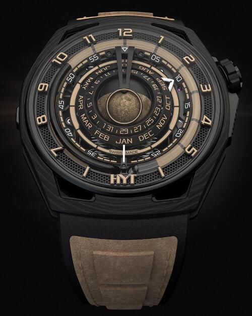 Review Replica HYT Moon Runner Desert H02984-A watch